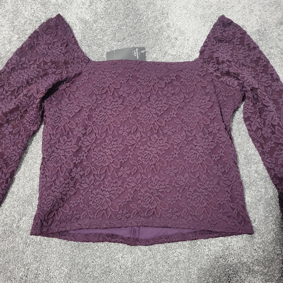 Abercrombie & Fitch Long Sleeve Lace Top - Picture 3 of 5